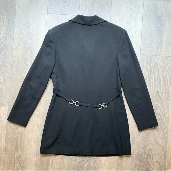 Holt Renfrew Women’s Blazer Jacket Collar Button Down Wool Vintage 90s y2k 2000s - Picture 15 of 16